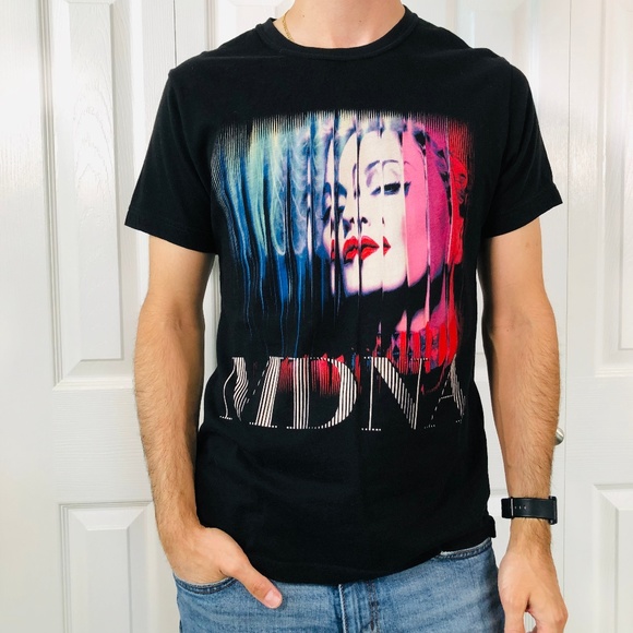 Ten Tops - Madonna The MDNA Tour Black Short Sleeve T-Shirt S